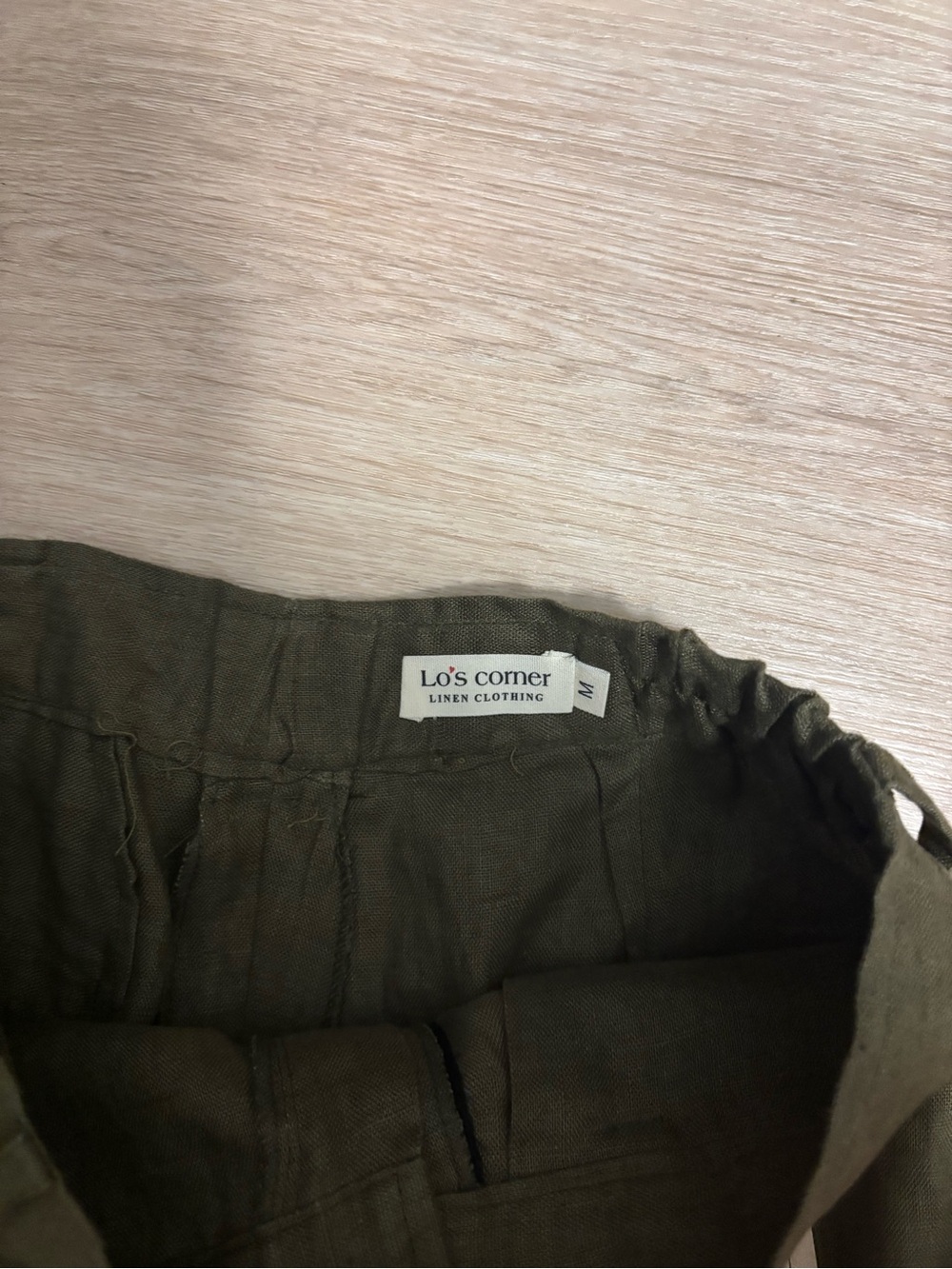 NWT 100% Linen Wide Leg Pants in Rust - Picture 4 of 10